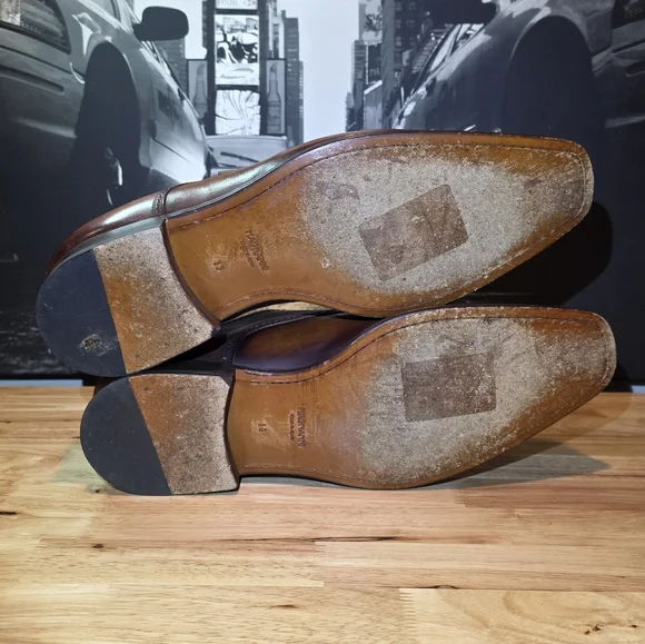 Magnanni Men’s Single Monk Strap Cap Toe Dress Shoes  Cognac Size 13M - Picture 5 of 5